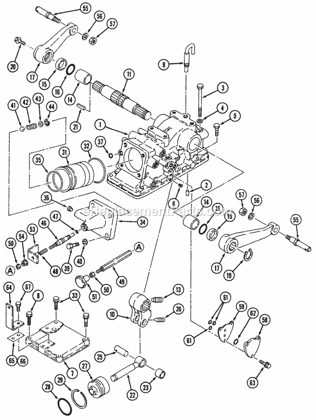 Hydraulic Lift (Part 1) Diagram and Parts List for 544-434D100, 545-434D100, 546-434D100 Cub Cadet Lawn Tractor